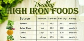 Potraviny s vysokým obsahem železa